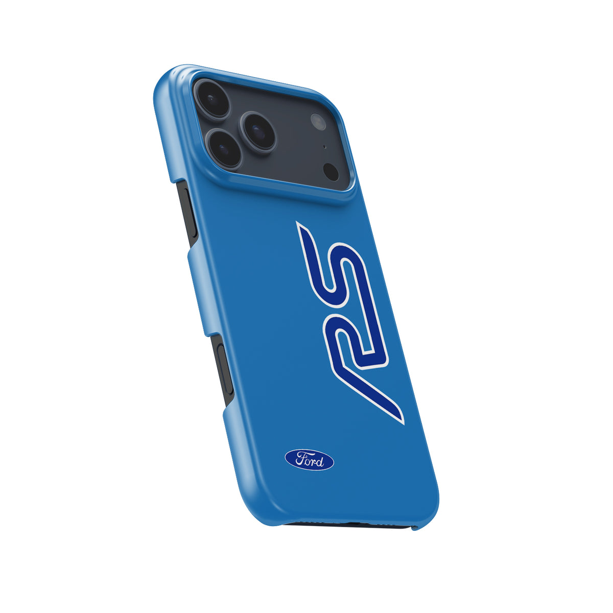 Unleash Racing Spirit with the Ford Focus RS Line Blue Livery Phone Case
