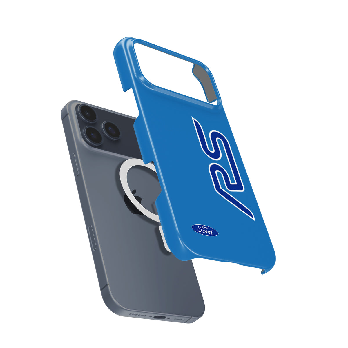 Unleash Racing Spirit with the Ford Focus RS Line Blue Livery Phone Case