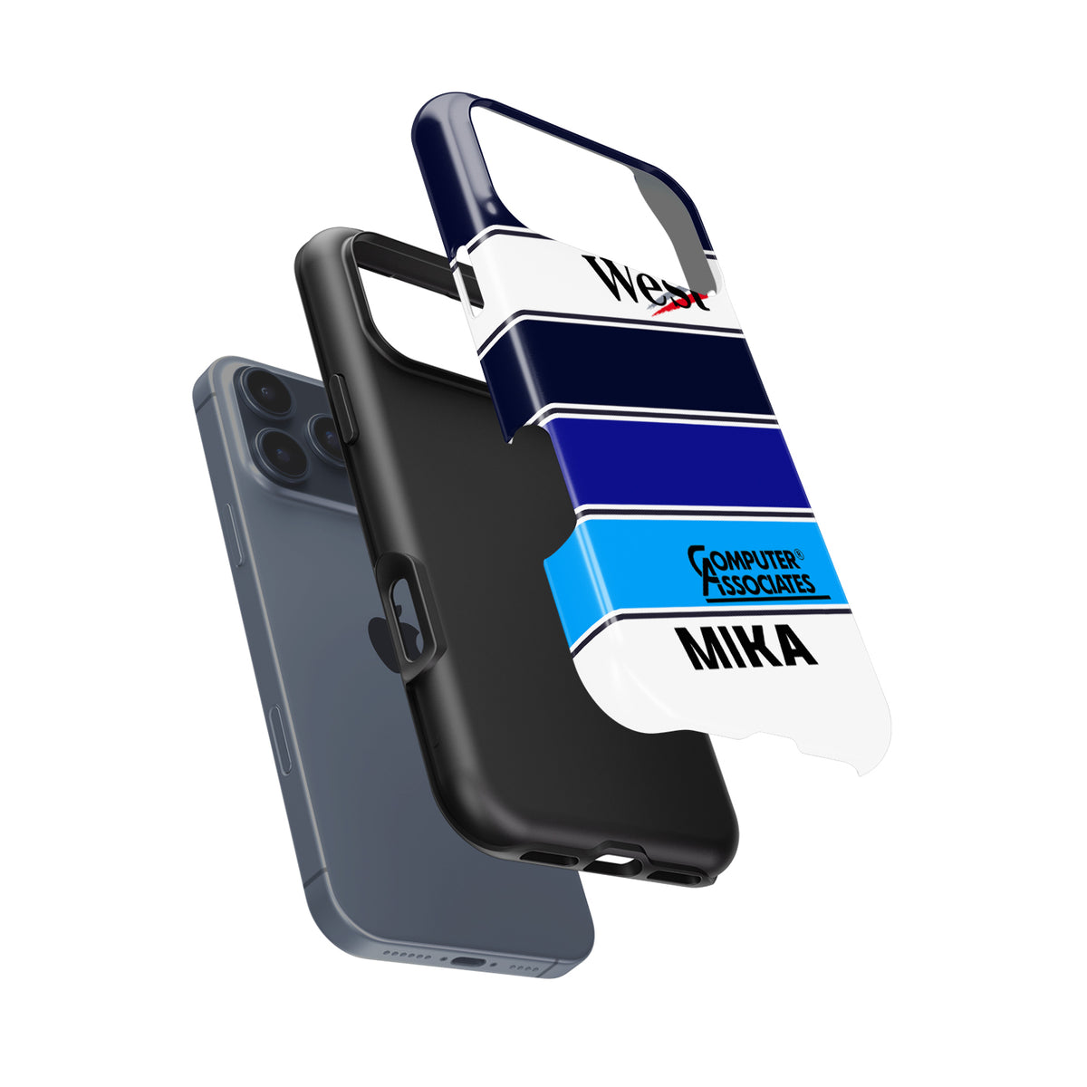 F1 Legend Mika Häkkinen Helmet – Tough, Stylish & Iconic Formula 1 racing iPhone case view 6