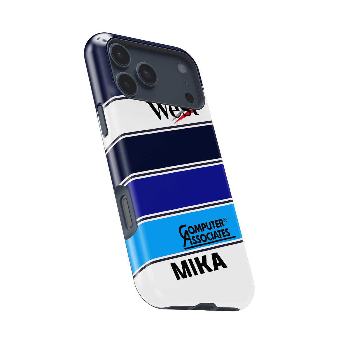 F1 Legend Mika Häkkinen Helmet – Tough, Stylish & Iconic Formula 1 racing iPhone case view 8