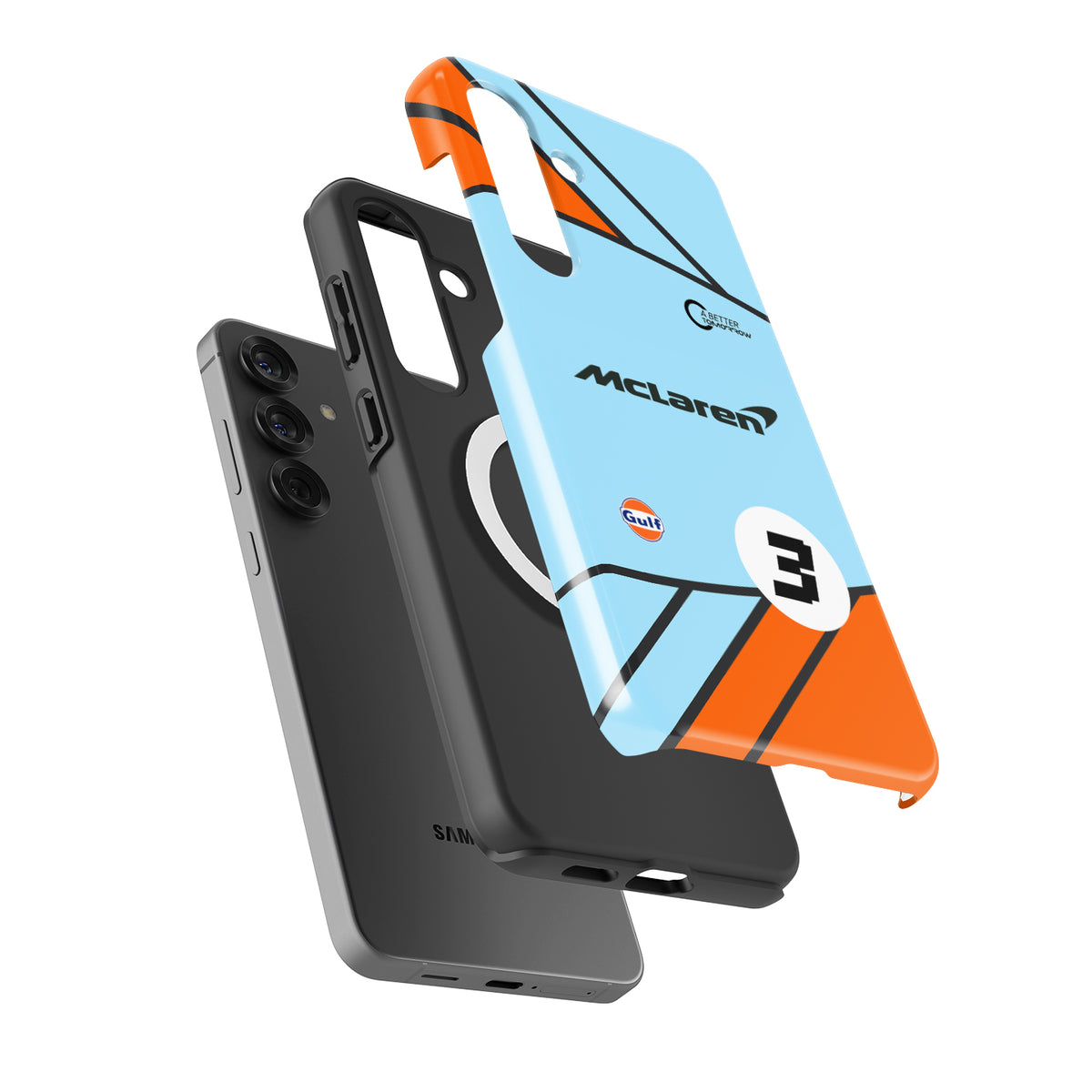 Formula 1 McLaren Gulf Livery Samsung Case – Ricciardo Racing Legacy