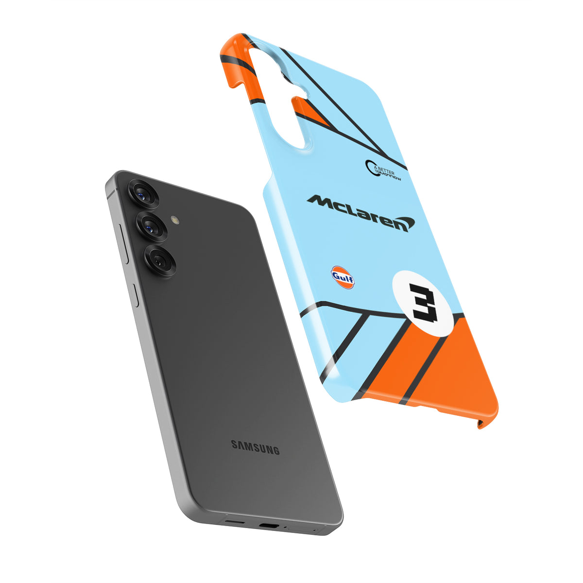 Formula 1 McLaren Gulf Livery Samsung Case – Ricciardo Racing Legacy