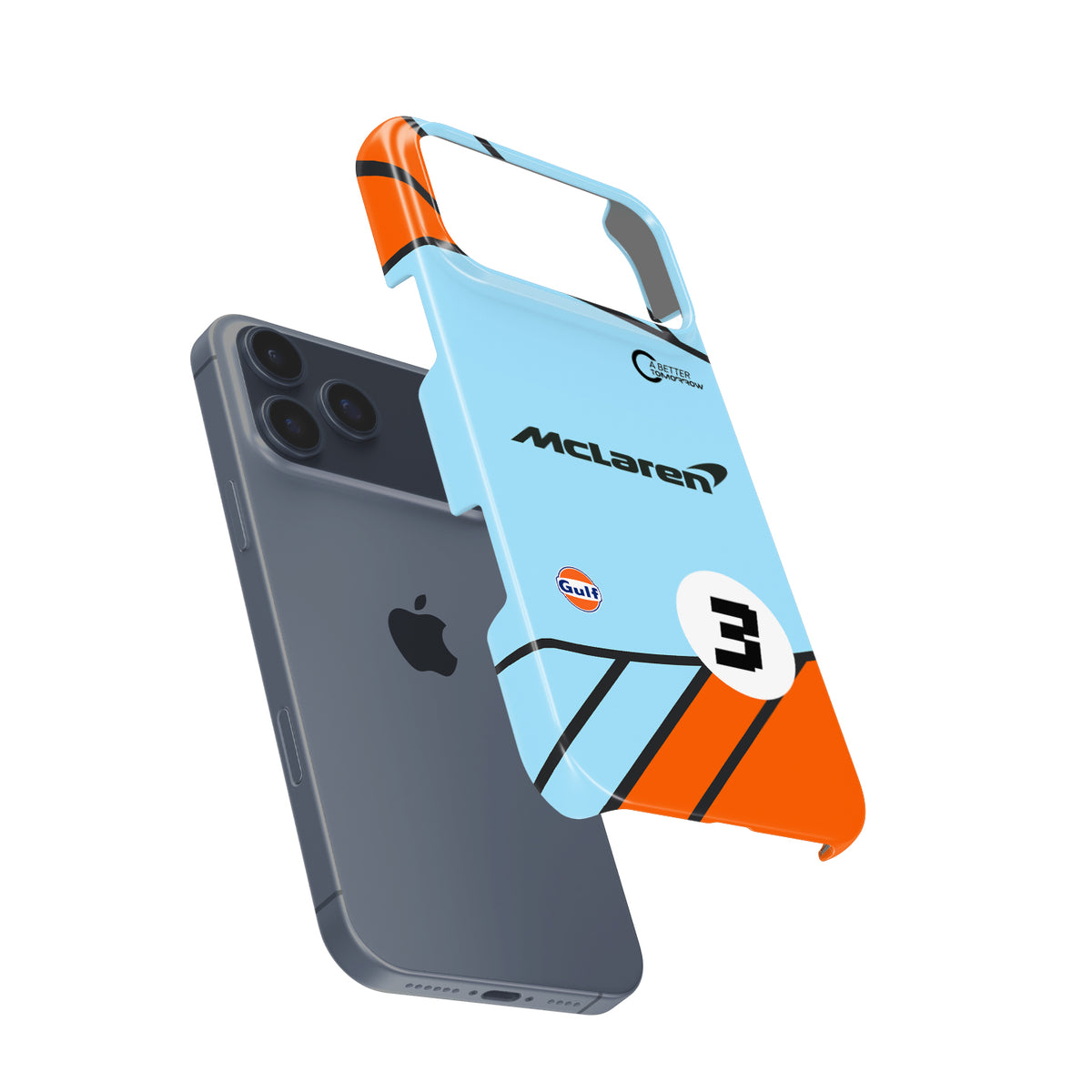 Formula 1 McLaren Gulf Livery – Inspired by Daniel Ricciardo Formula 1 racing iPhone case view 3