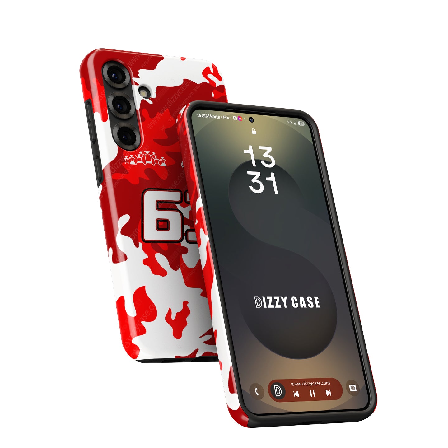 Francesco Bagnaia #63 Red Camo Helmet Phone Case | Ducati MotoGP 2026 Edition for Samsung Galaxy