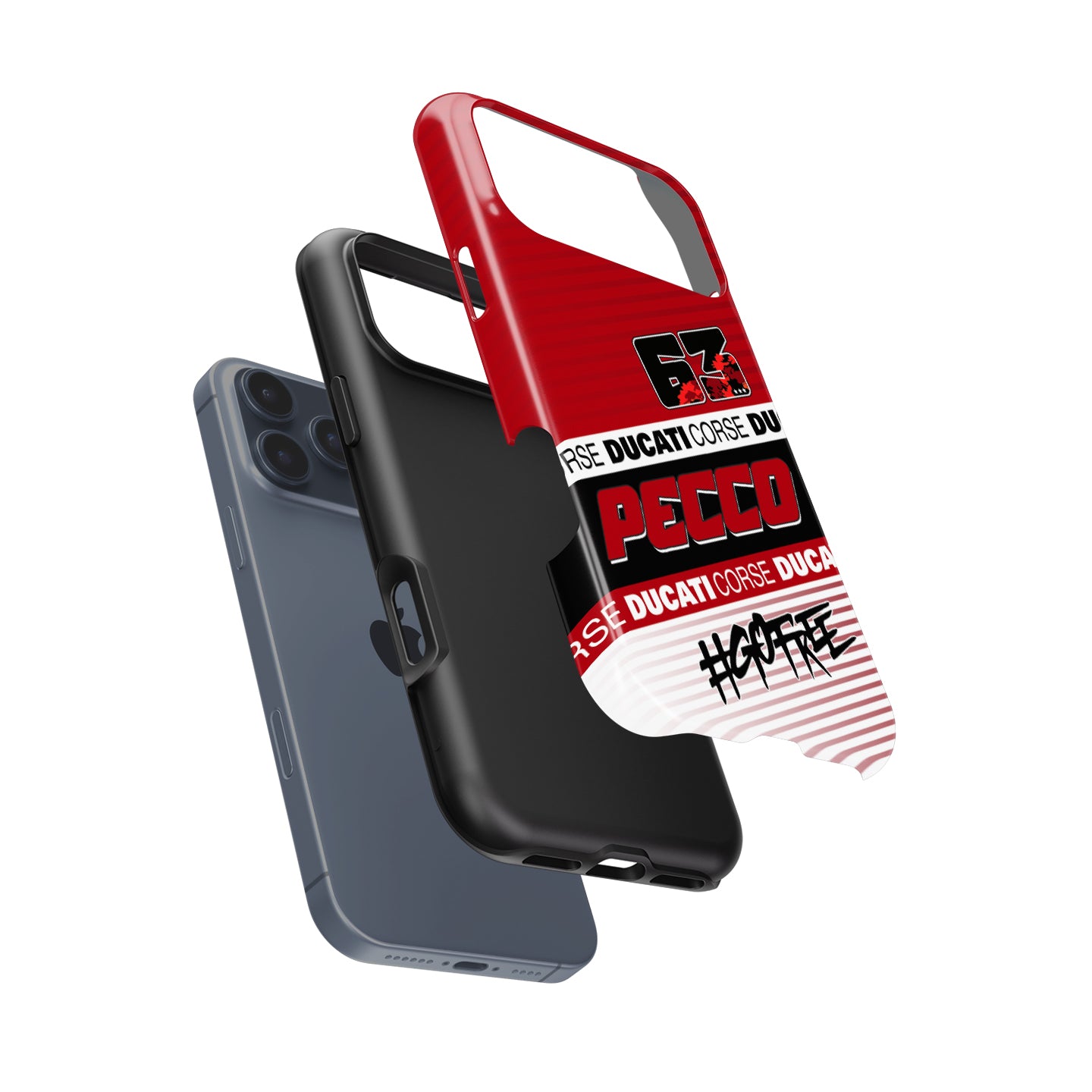 Francesco Bagnaia MotoGP 2025 Phone Case – Ducati Pecco #63 Design for iPhone