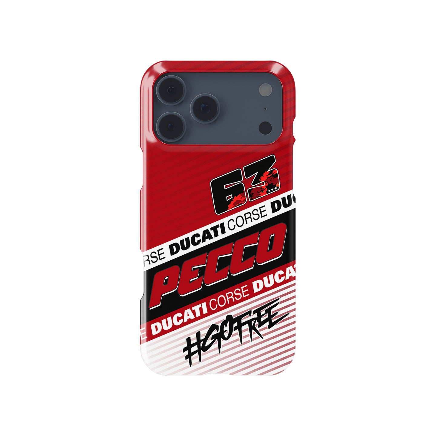 Francesco Bagnaia MotoGP 2025 Phone Case – Ducati Pecco #63 Design for iPhone
