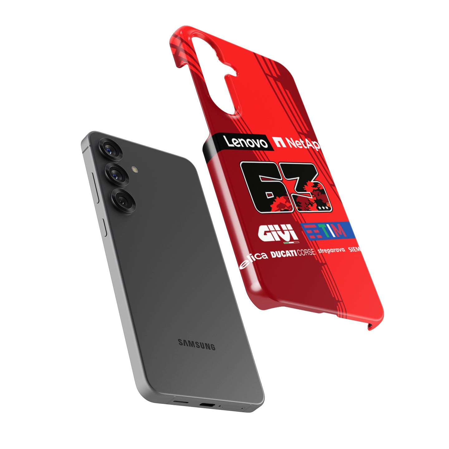 Francesco Bagnaia MotoGP Ducati Phone Case – #63 Racing Livery Tribute for Samsung Galaxy