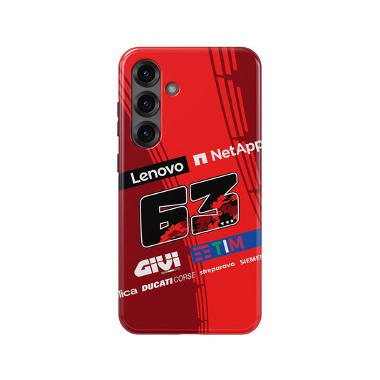 Francesco Bagnaia MotoGP Ducati Phone Case – #63 Racing Livery Tribute for Samsung Galaxy