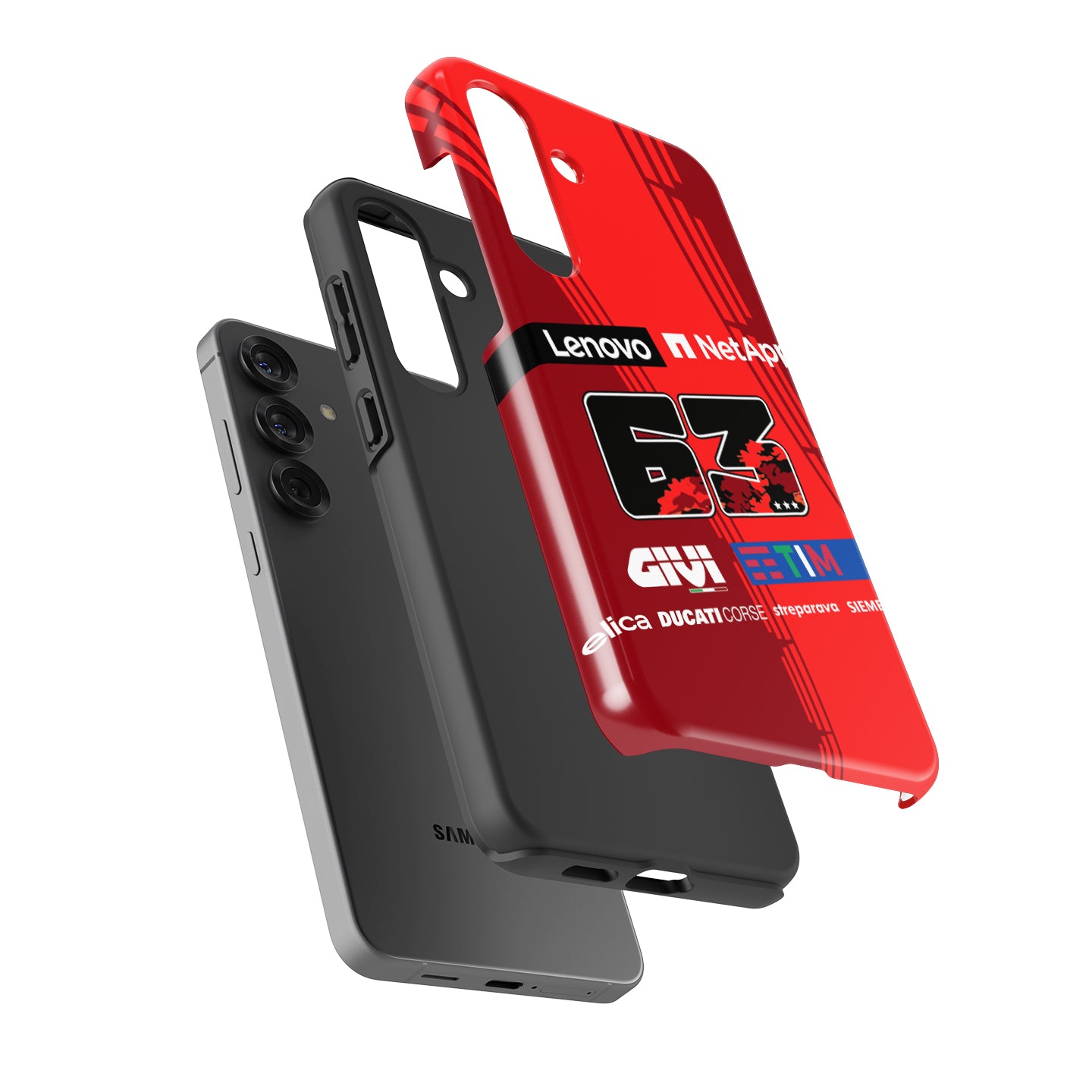 Francesco Bagnaia MotoGP Ducati Phone Case – #63 Racing Livery Tribute for Samsung Galaxy
