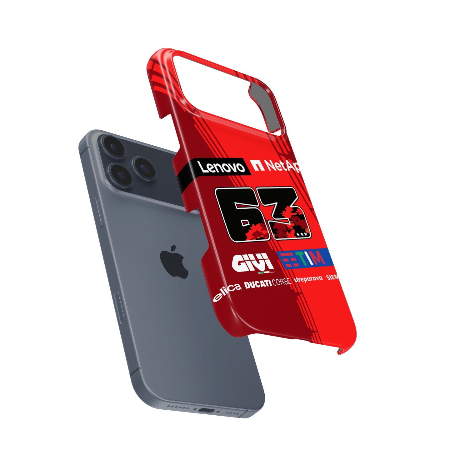 Francesco Bagnaia MotoGP Ducati Phone Case – #63 Racing Livery Tribute for iPhone