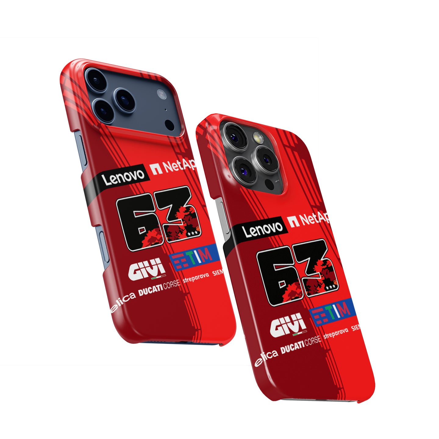 Francesco Bagnaia MotoGP Ducati Phone Case – #63 Racing Livery Tribute for iPhone