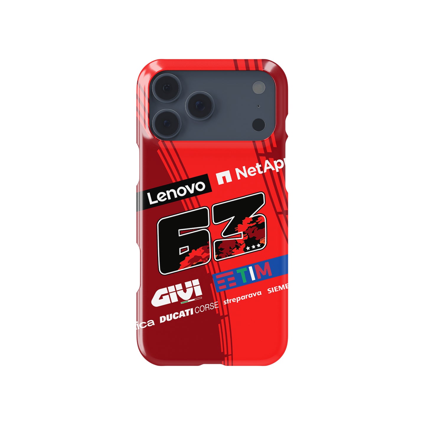 Francesco Bagnaia MotoGP Ducati Phone Case – #63 Racing Livery Tribute for iPhone