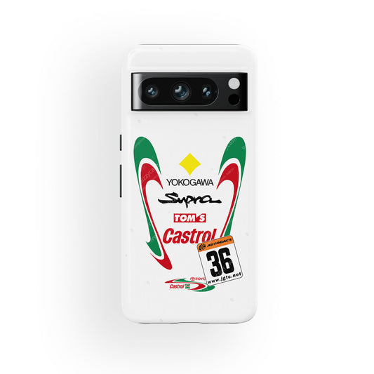 Legendary Castrol Tom's Supra Racing Google Pixel Case - JDM Retro Livery for Pixel 10/9/8 Series