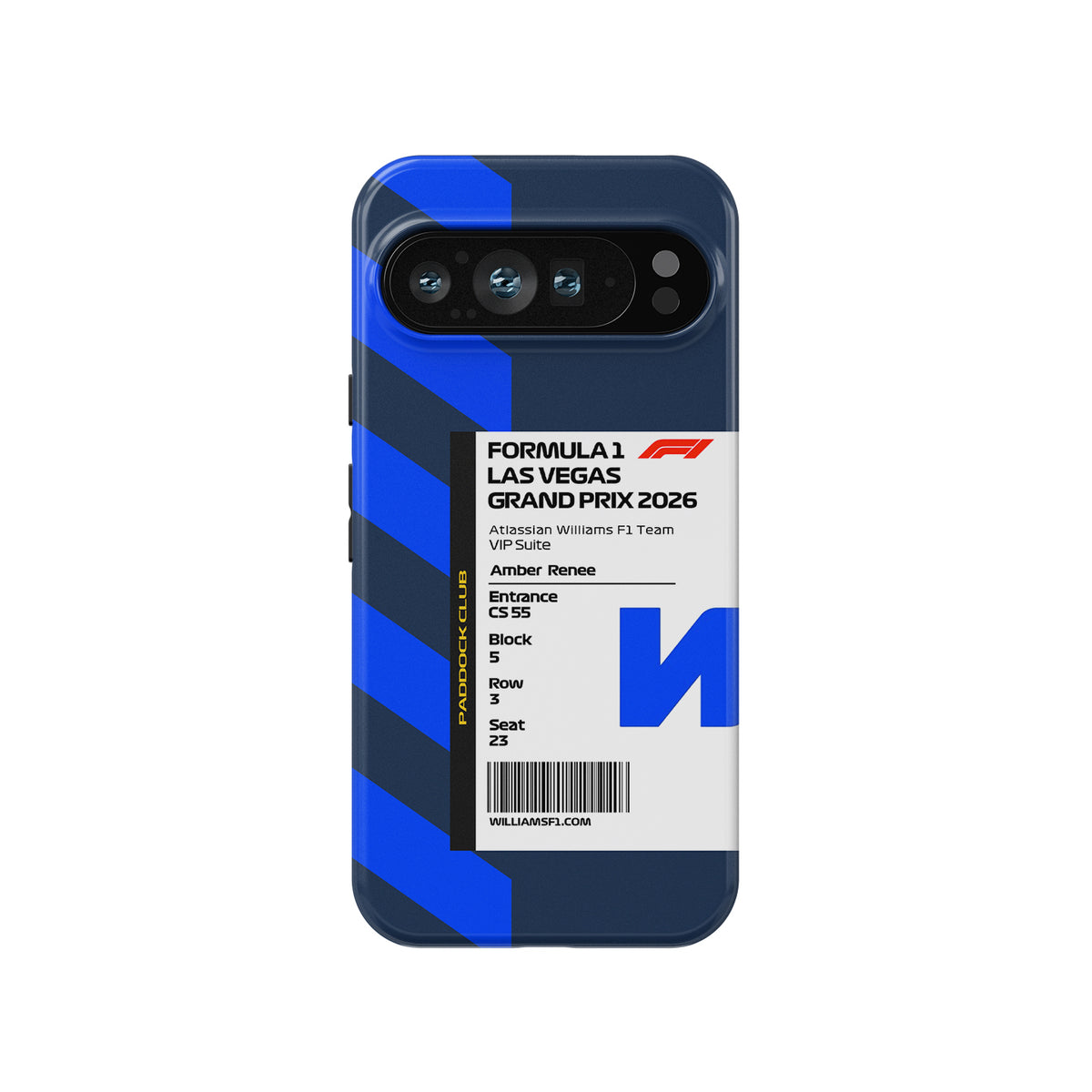 Custom Williams VIP Ticket Case - Pixel, Huawei, OnePlus