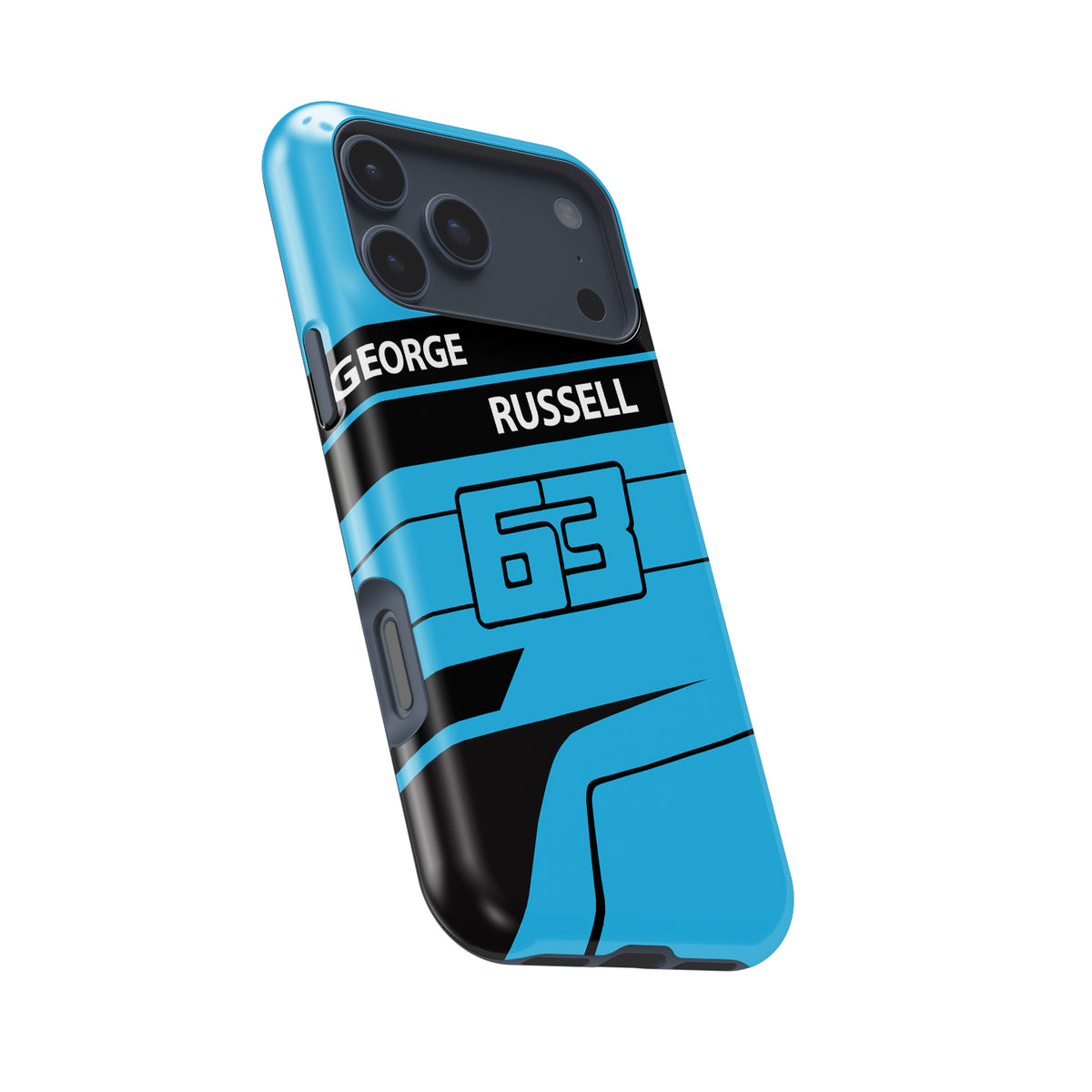 George Russell 2025 F1 Helmet Livery – Racing Number 63 Edition Formula 1 racing iPhone case view 8