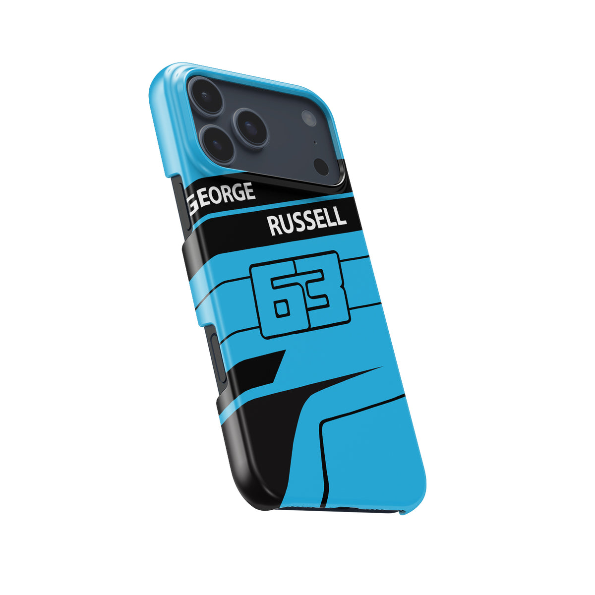 George Russell 2025 F1 Helmet Livery – Racing Number 63 Edition Formula 1 racing iPhone case view 5