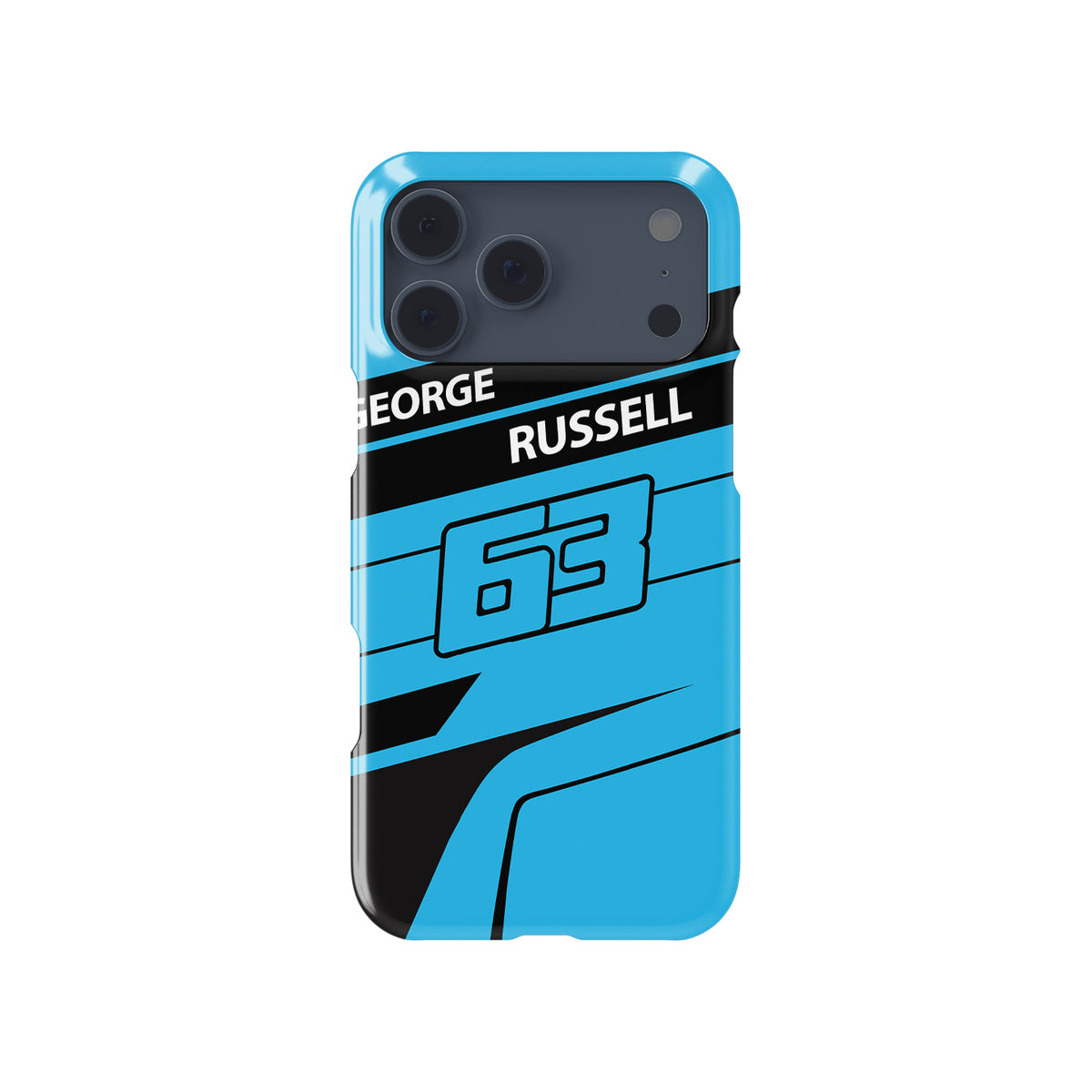 George Russell 2025 F1 Helmet Livery – Racing Number 63 Edition Formula 1 racing iPhone case view 1