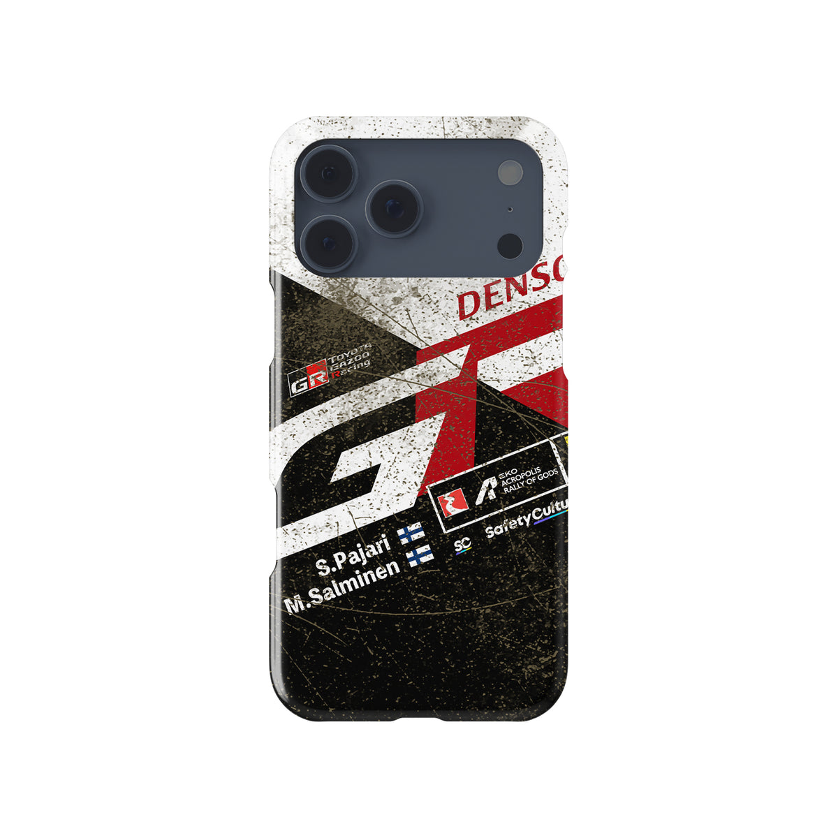 GR Yaris Rally1 Stage Finish Dirt Livery WRC rally iPhone case view 1