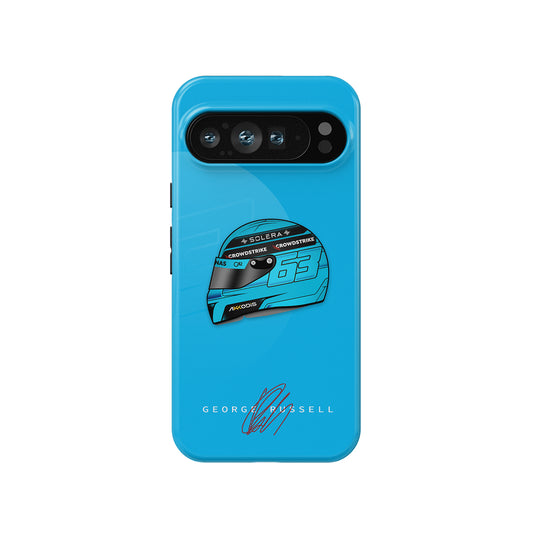 George Russell 2024 Helmet Design for Google, OnePlus, Huawei, Xiaomi