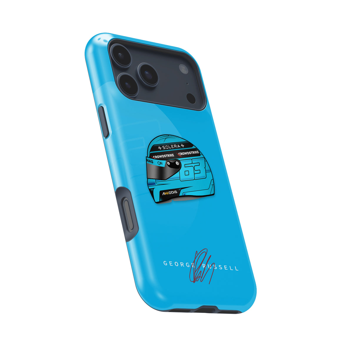 George Russell 2024 Helmet Design Formula 1 racing iPhone case view 8