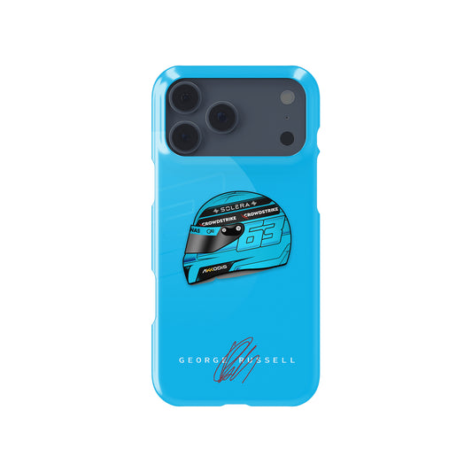 George Russell 2024 Helmet Design Formula 1 racing iPhone case view 1