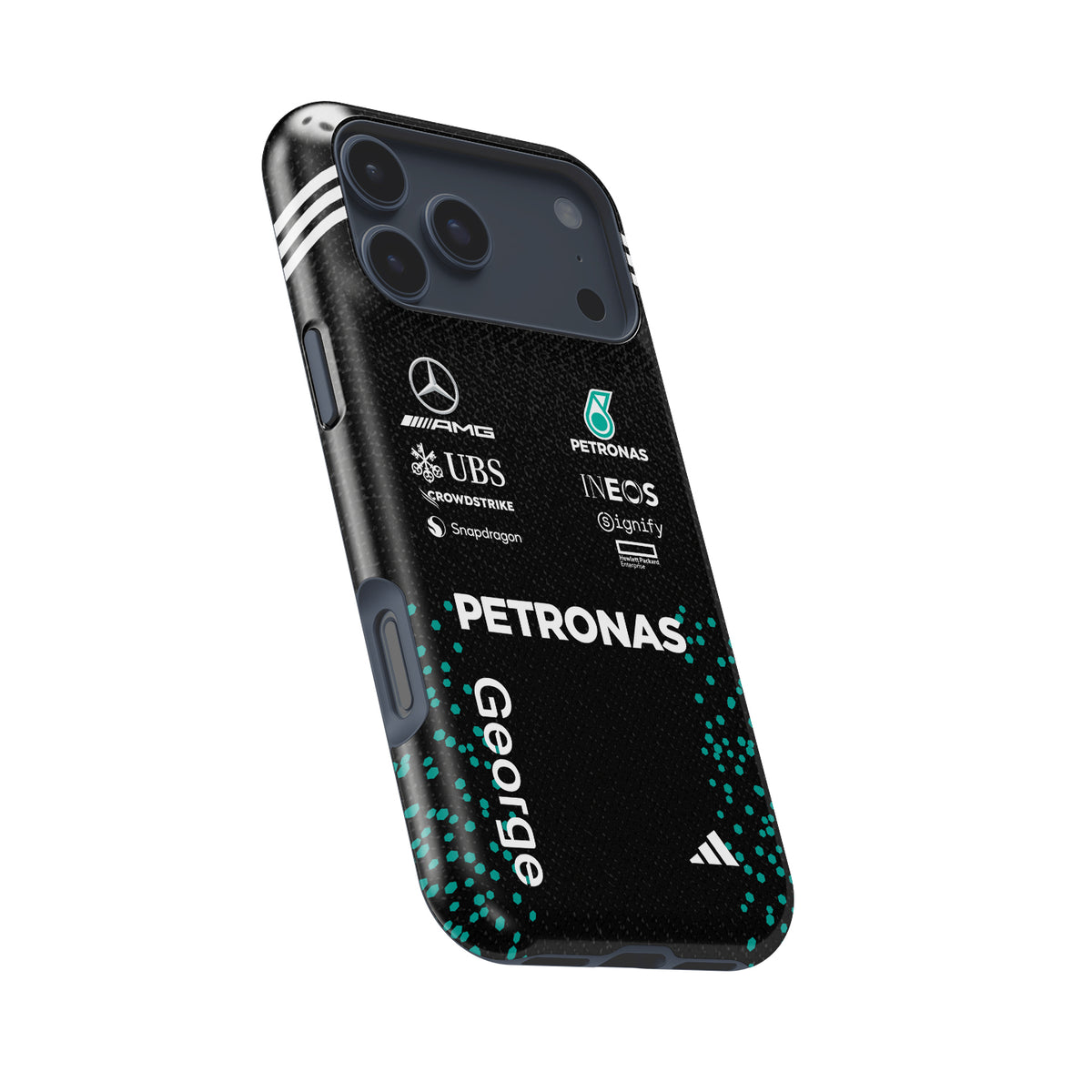 George Russell 2025 Mercedes F1 Race Suit – AMG Petronas Edition Formula 1 racing iPhone case view 8