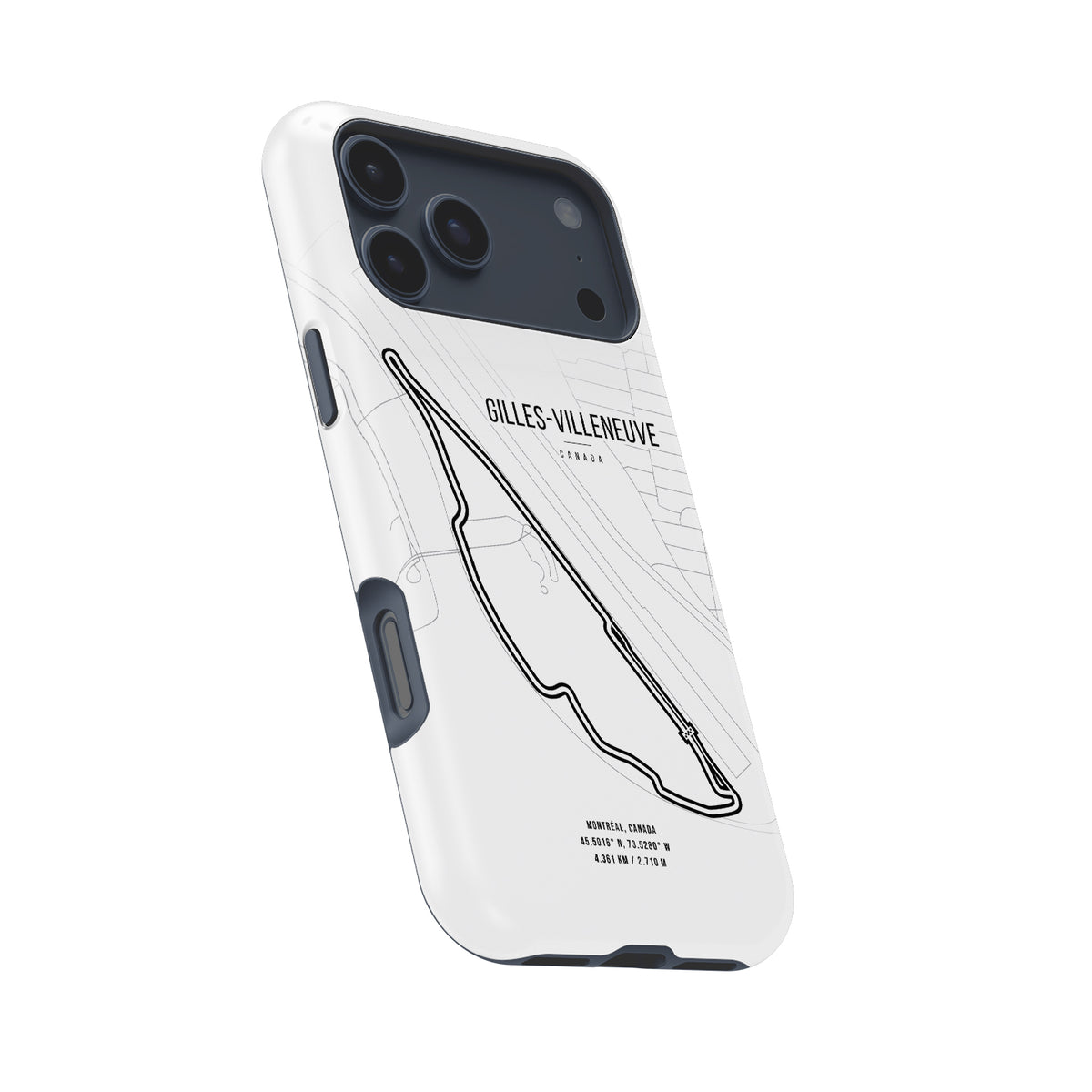 Gilles Villeneuve Montreal F1 Track Grand Prix Map Formula 1 racing iPhone case view 8