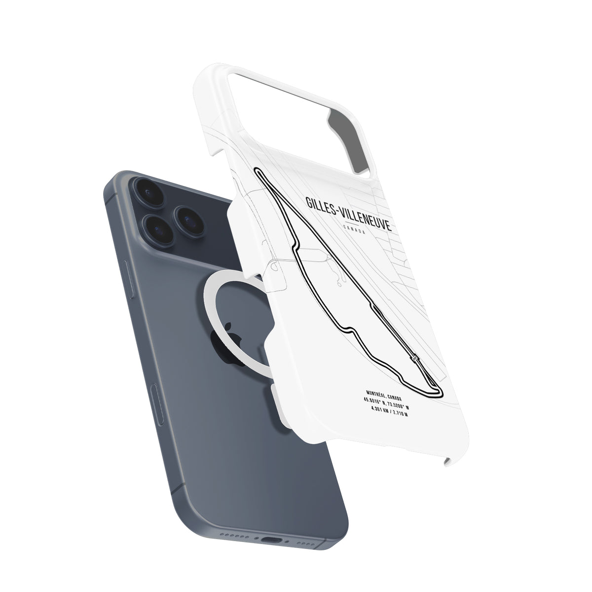 Gilles Villeneuve Montreal F1 Track Grand Prix Map Formula 1 racing iPhone case view 4