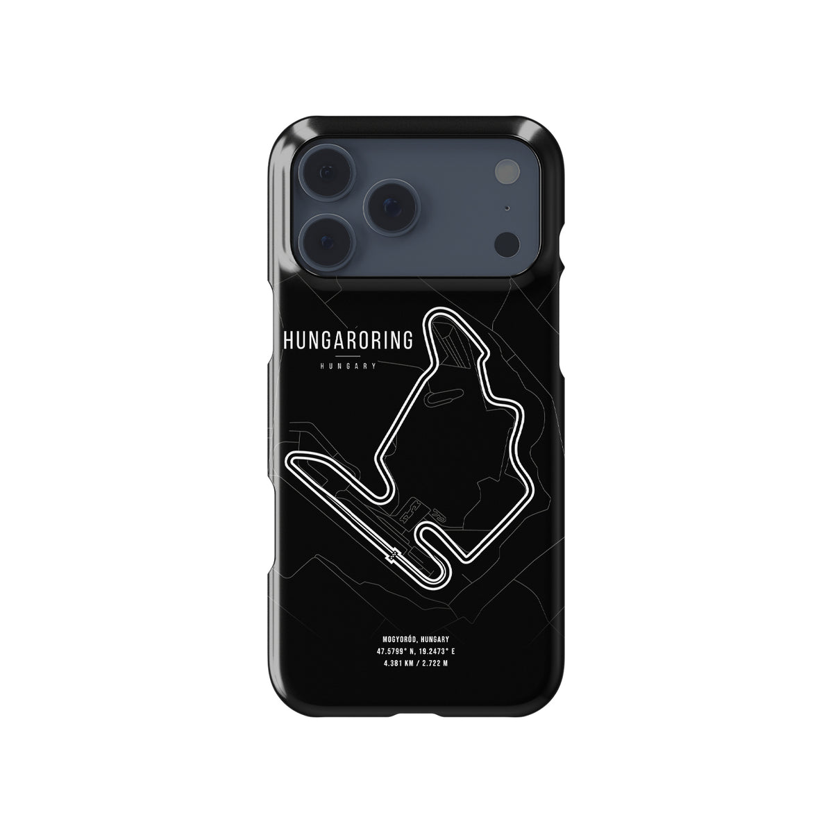 Hungaroring F1 Track Map Grand Prix Formula 1 racing iPhone case view 1