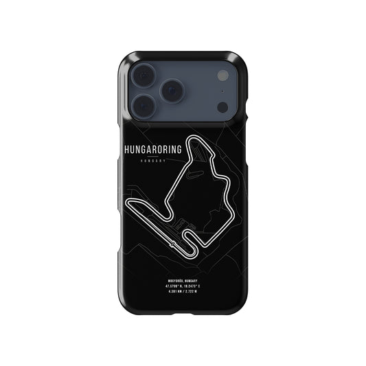 Hungaroring F1 Track Map Grand Prix Formula 1 racing iPhone case view 1