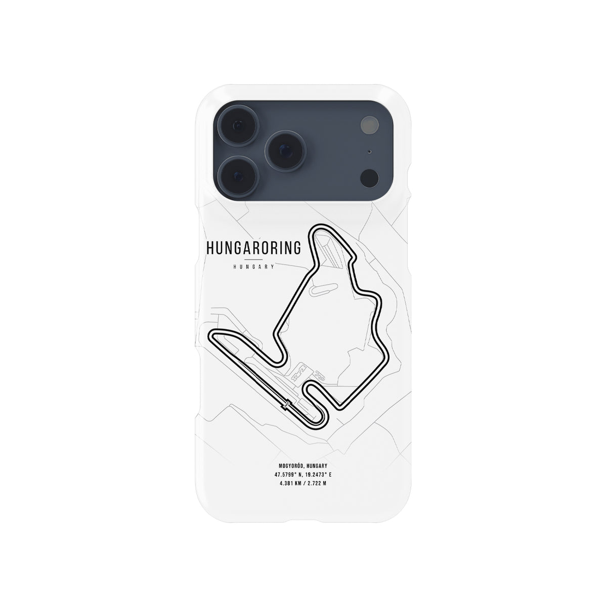 Hungarian Grand Prix – Iconic Track Design Formula 1 racing iPhone case view 1
