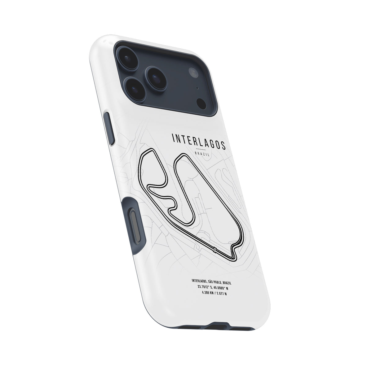 Interlagos F1 Track Map Grand Prix Formula 1 racing iPhone case view 8