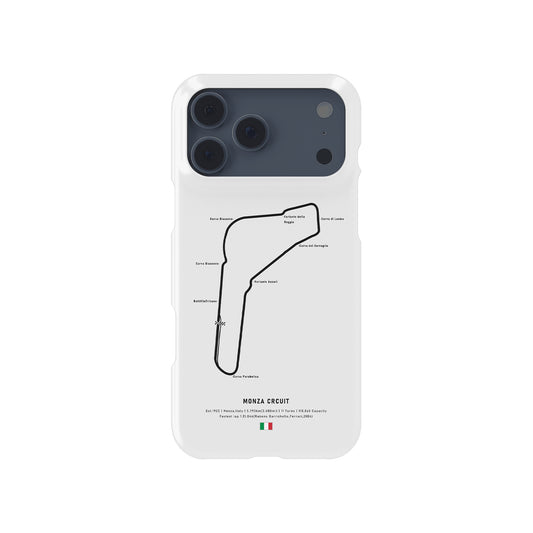 Monza Track Map – Temple of Speed Edition Formula 1 racing iPhone case view 1