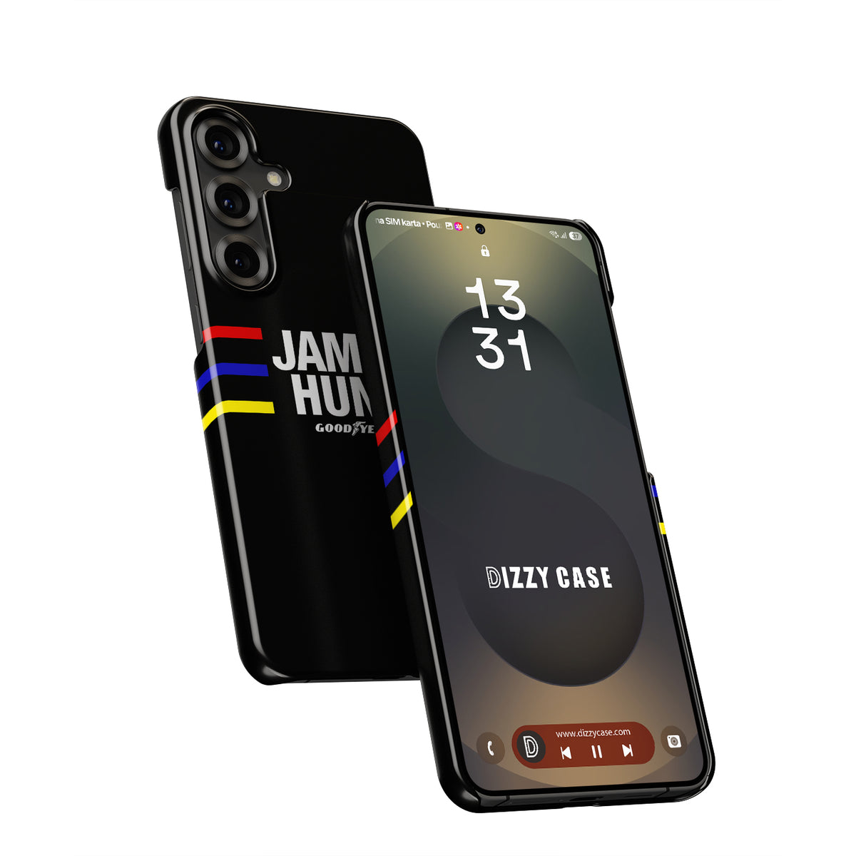 Relive Racing Glory: James Hunt Helmet Samsung Case