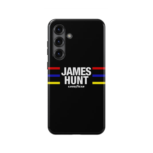 Relive Racing Glory: James Hunt Helmet Samsung Case