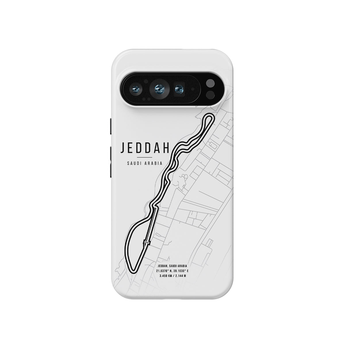 Jeddah F1 Track Map Grand Prix - Google Phone Case