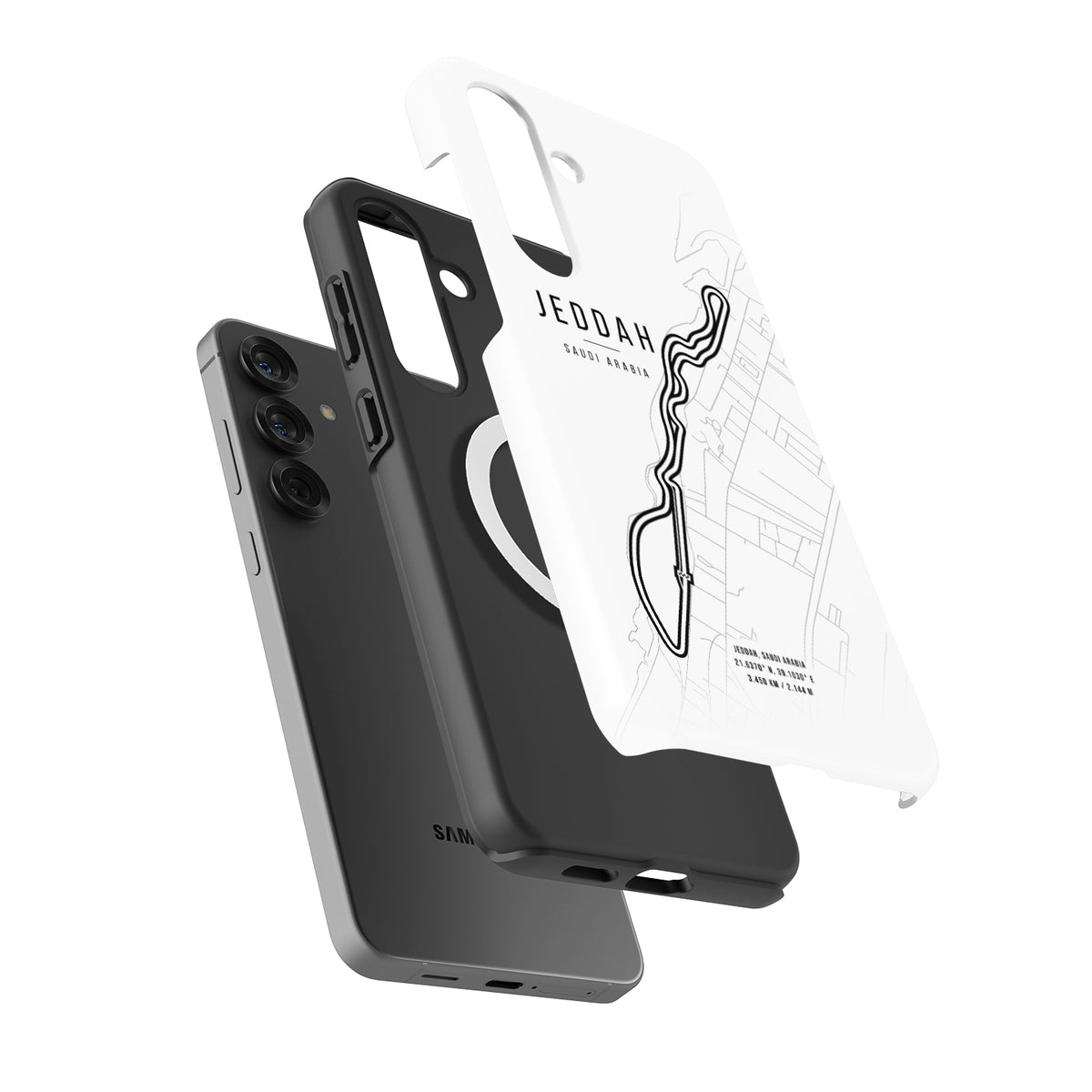 Jeddah F1 Track Map Grand Prix - Samsung Phone Case