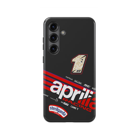 Jorge Martín 2025 MotoGP Phone Case – Aprilia Racing Livery Design for Samsung