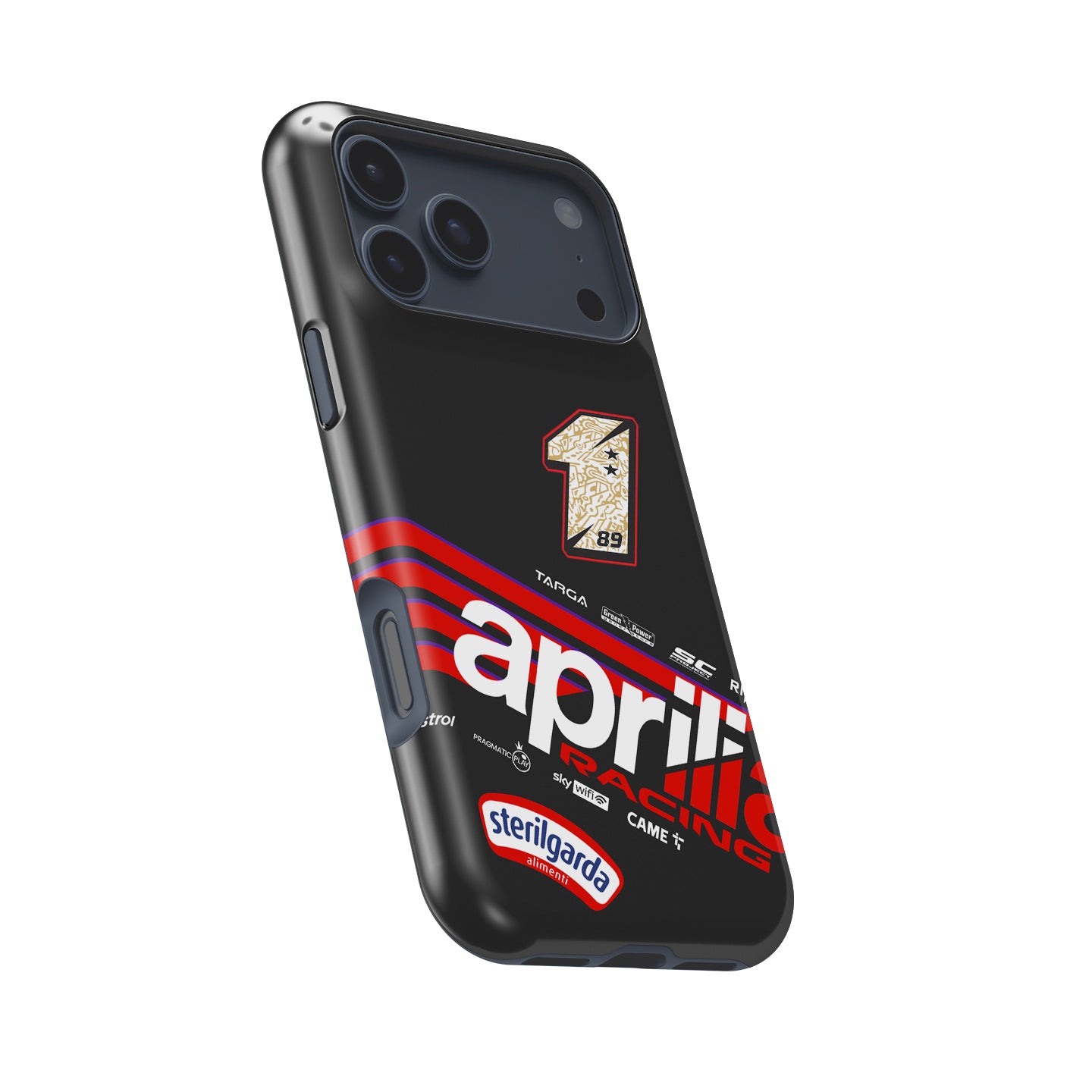 Jorge Martín MotoGP 2025 Aprilia Phone Case – Bold #1 Livery Design for iPhone