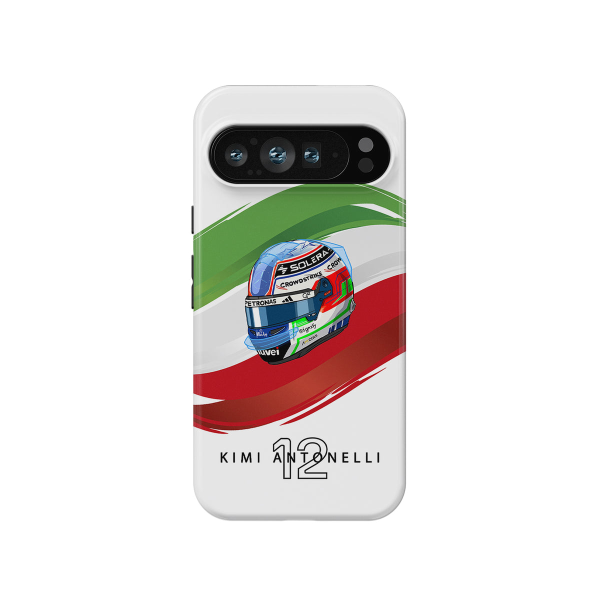 Andrea Kimi Antonelli 2025 Helmet Phone Case – Multi-Device Italian Edition (Pixel, Xiaomi, OnePlus, Huawei)