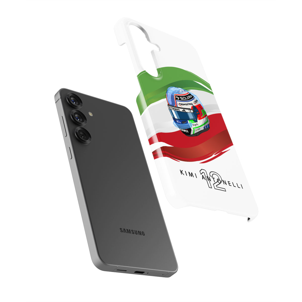 Andrea Kimi Antonelli 2025 Helmet Phone Case – Italian F1 Design for Samsung Galaxy