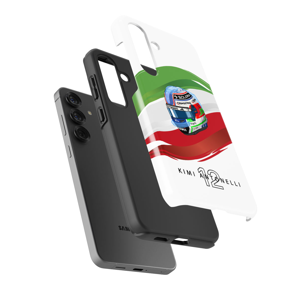 Andrea Kimi Antonelli 2025 Helmet Phone Case – Italian F1 Design for Samsung Galaxy