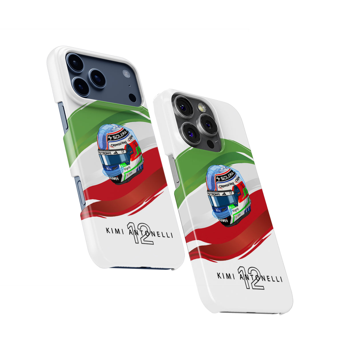 Andrea Kimi Antonelli 2025 Helmet Phone Case – Italian Tribute for iPhone (Mercedes Edition)