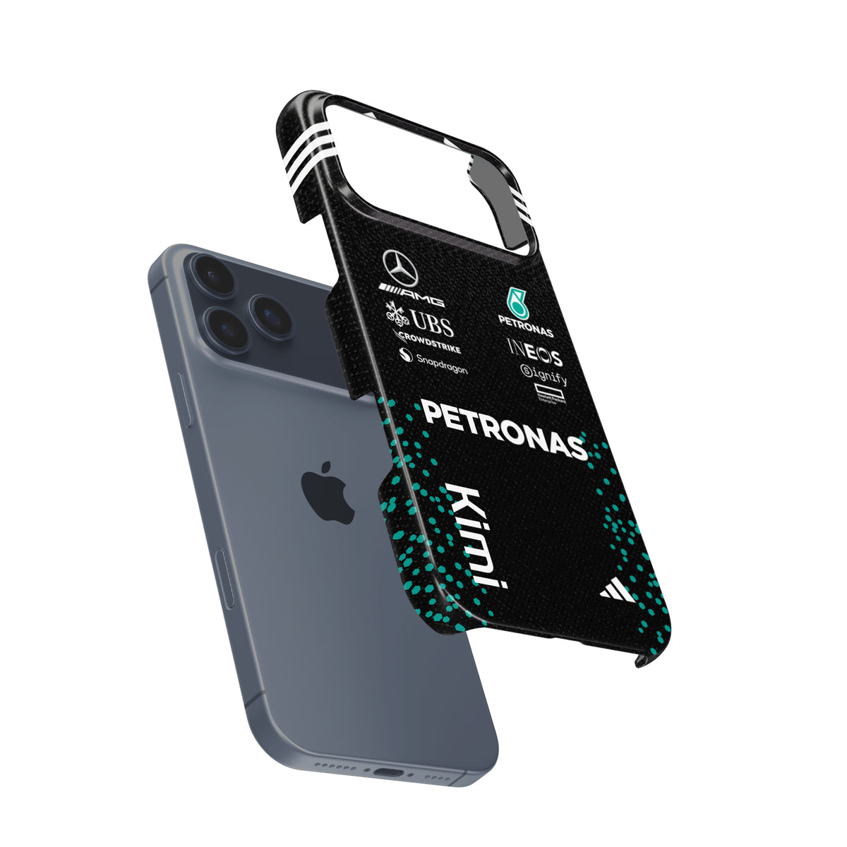 Kimi Antonelli 2025 Mercedes F1 Race Suit – AMG Petronas Edition Formula 1 racing iPhone case view 3