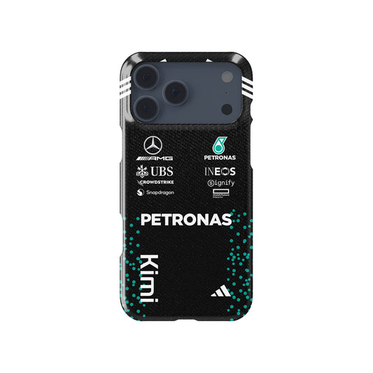 Kimi Antonelli 2025 Mercedes F1 Race Suit – AMG Petronas Edition Formula 1 racing iPhone case view 1