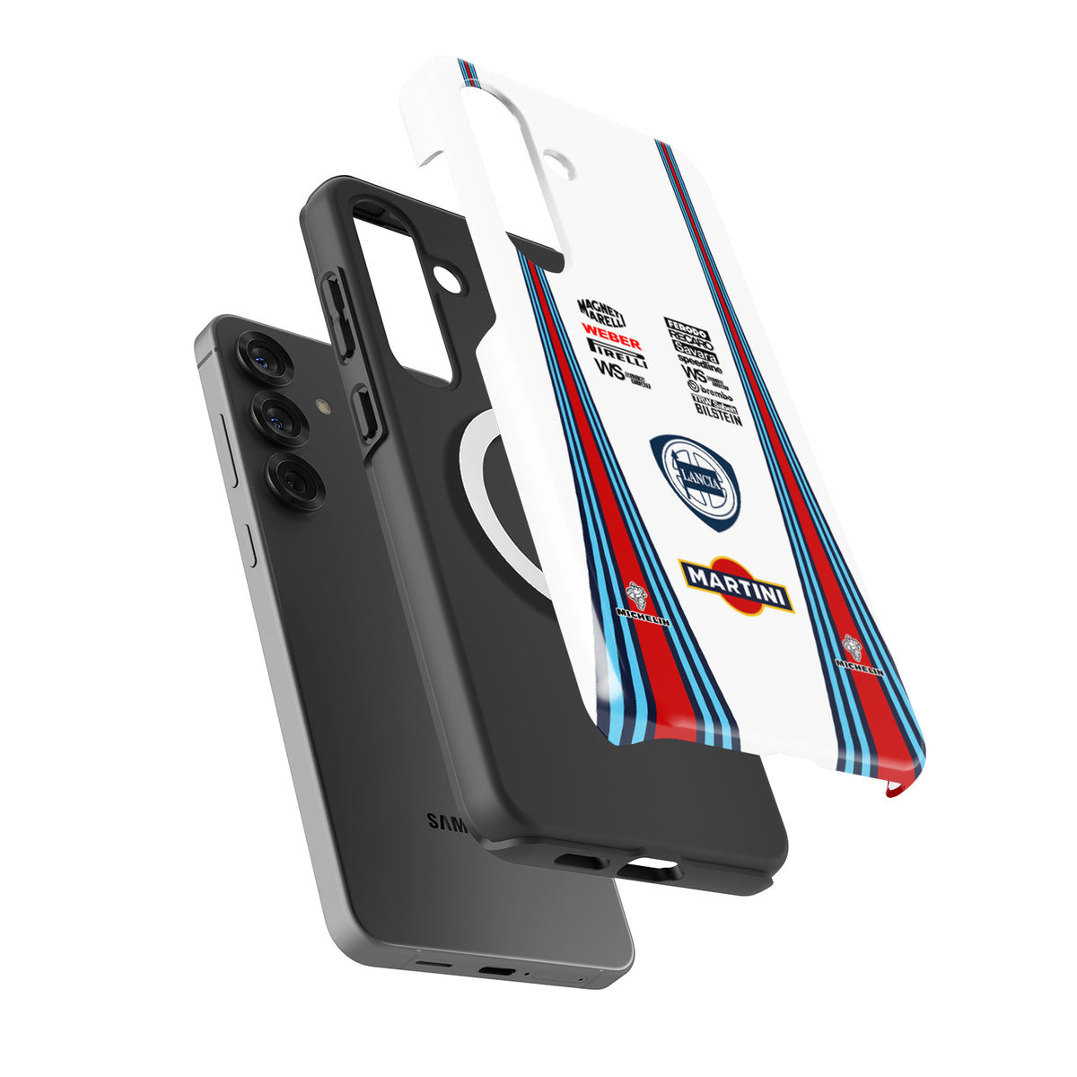 1990 Lancia Delta HF Integrale Martini Livery Phone Case - Iconic Rally Design