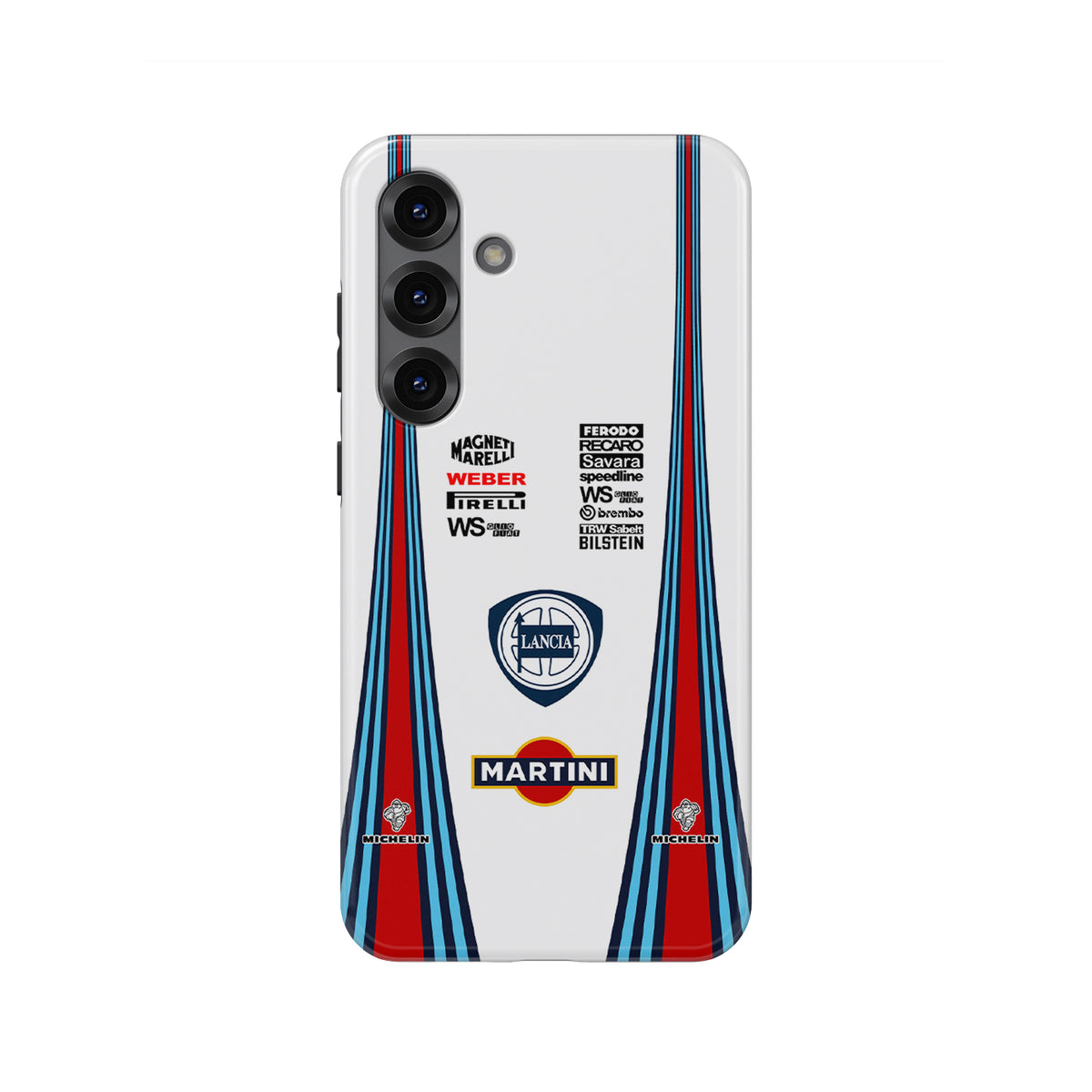 1990 Lancia Delta HF Integrale Martini Livery Phone Case - Iconic Rally Design