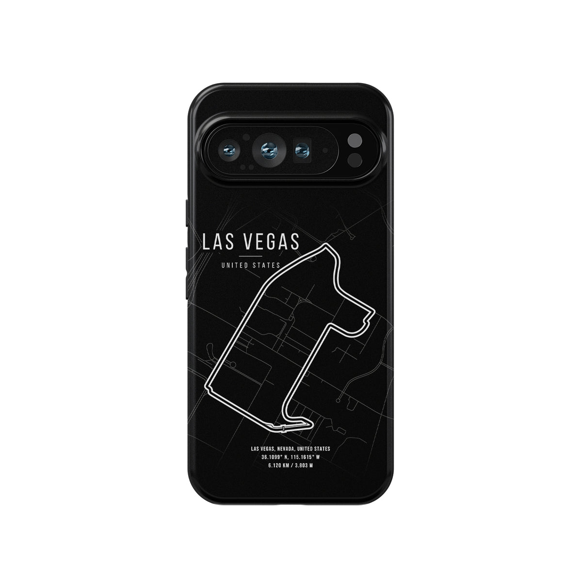 Las Vegas F1 Track Map Grand Prix - Google Phone Case