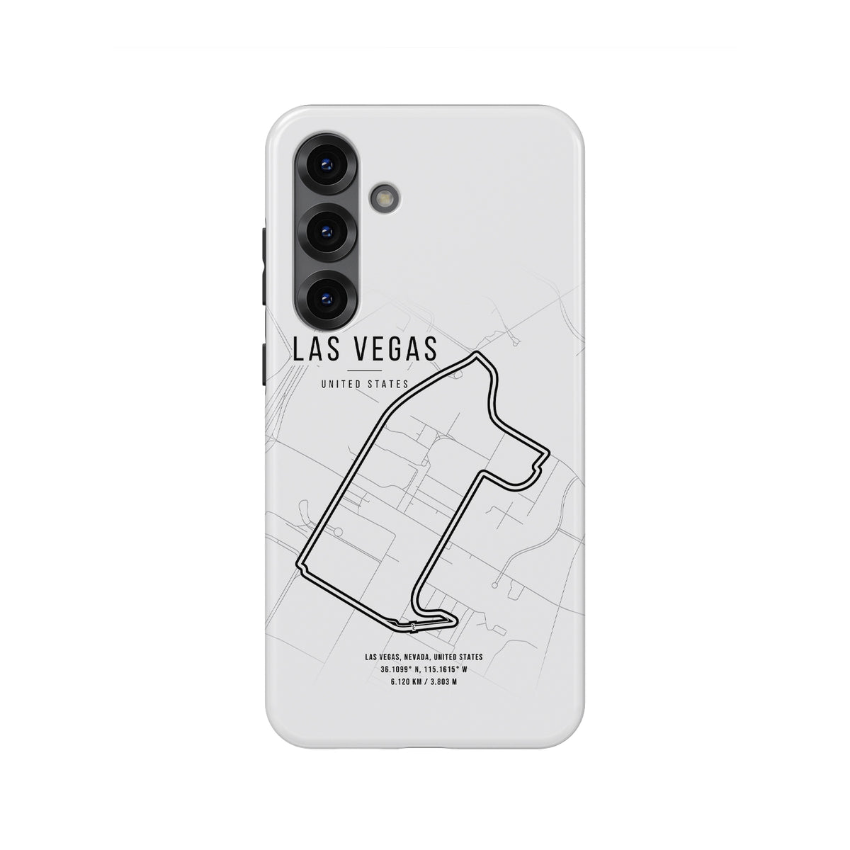 Samsung Case with Las Vegas F1 Circuit Map Design