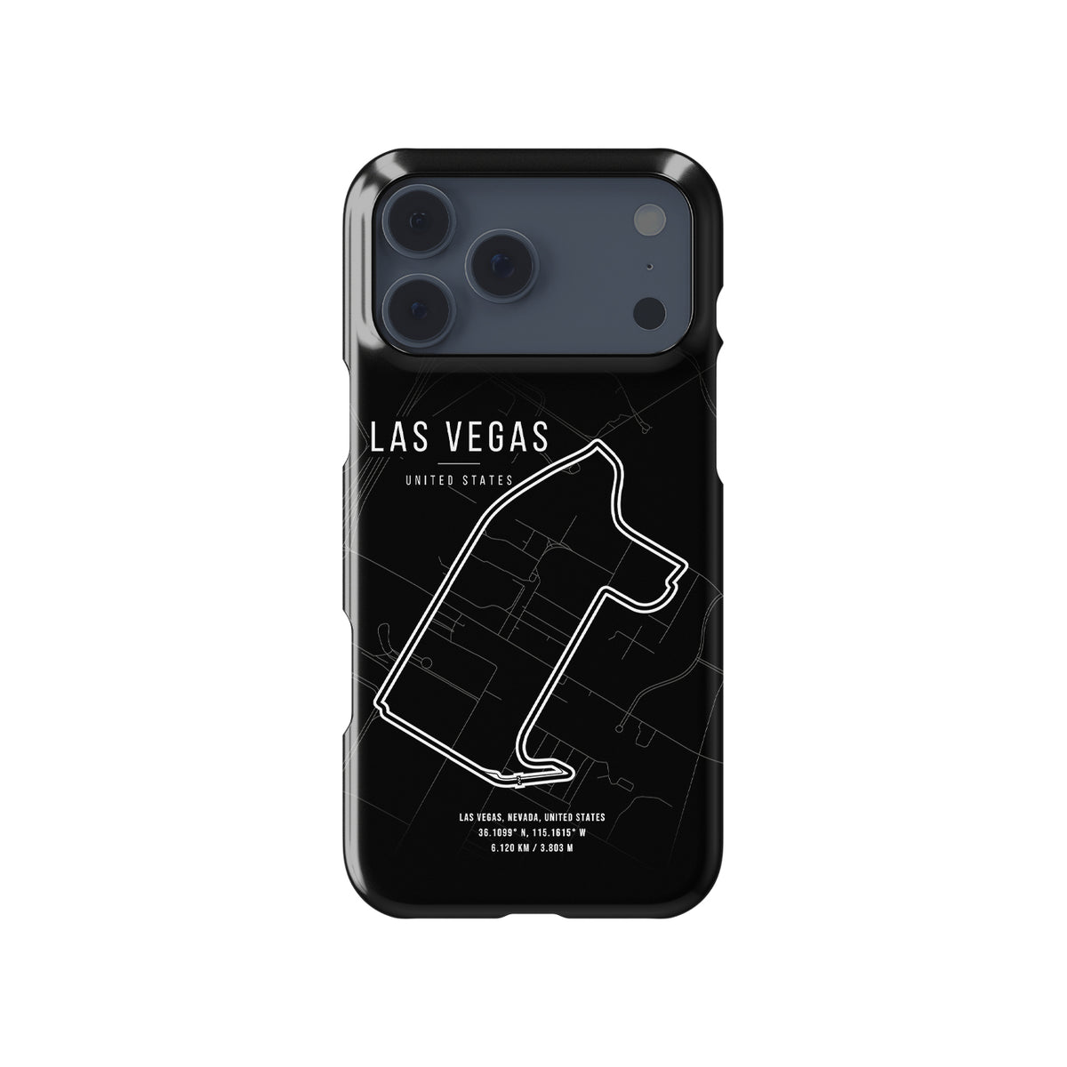 Las Vegas F1 Track Map Grand Prix Formula 1 racing iPhone case view 1